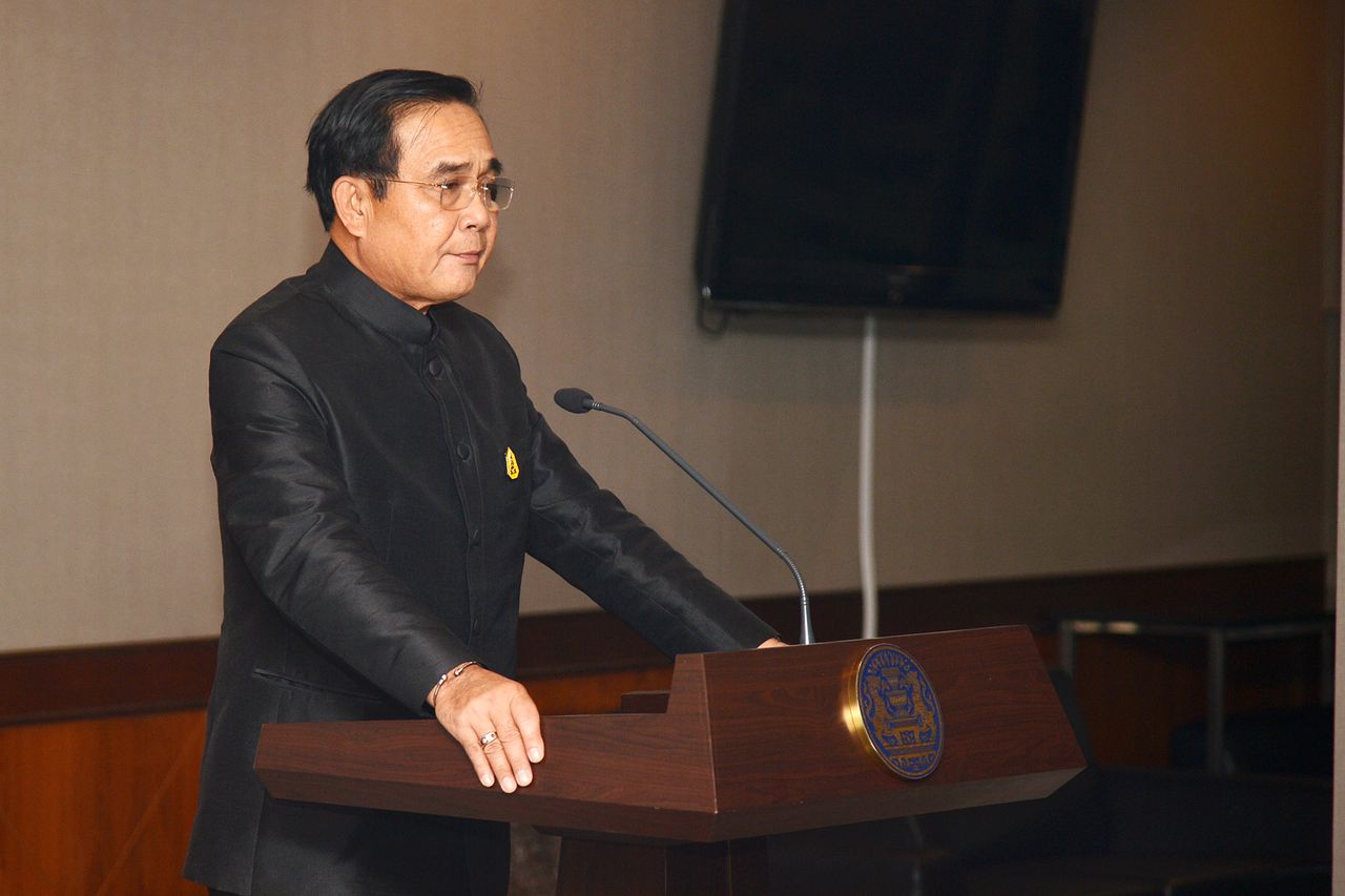Prayuth Chanocha spricht zur Presse